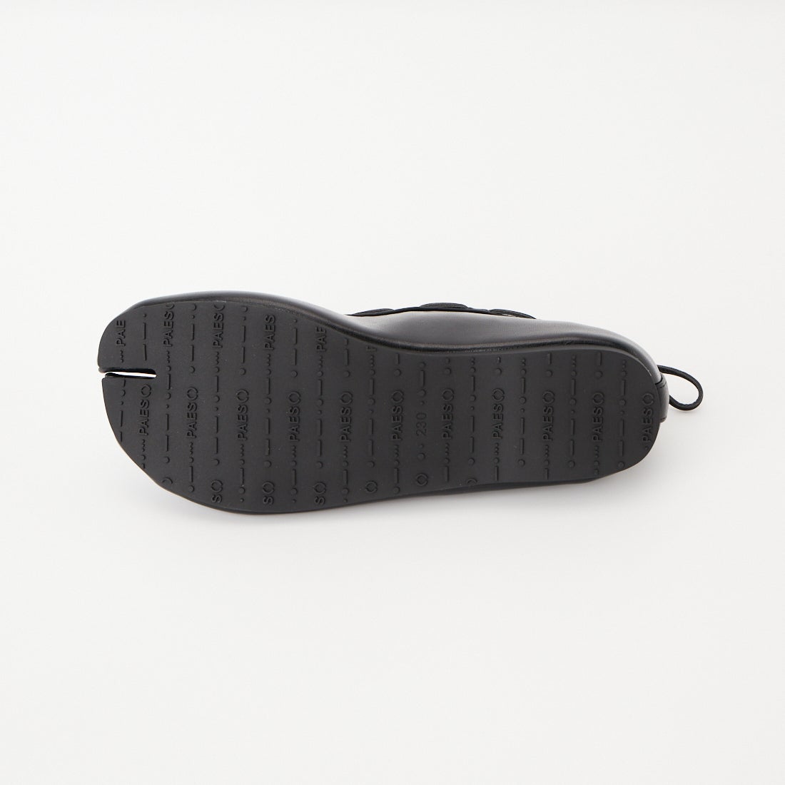 PAES [ペイズ] レザーストリングフラットシューズ [LEATHER-STRING-FLAT] BLACK