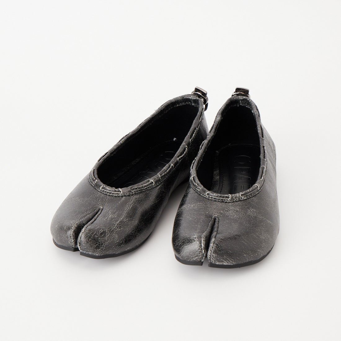 PAES [ペイズ] レザーストリングフラットシューズ [LEATHER-STRING-FLAT] VINT.BLACK