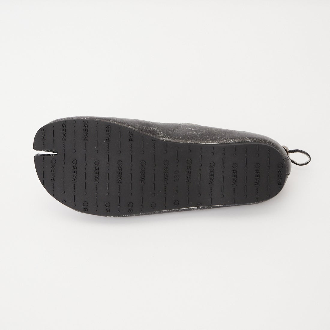 PAES [ペイズ] レザーストリングフラットシューズ [LEATHER-STRING-FLAT] VINT.BLACK