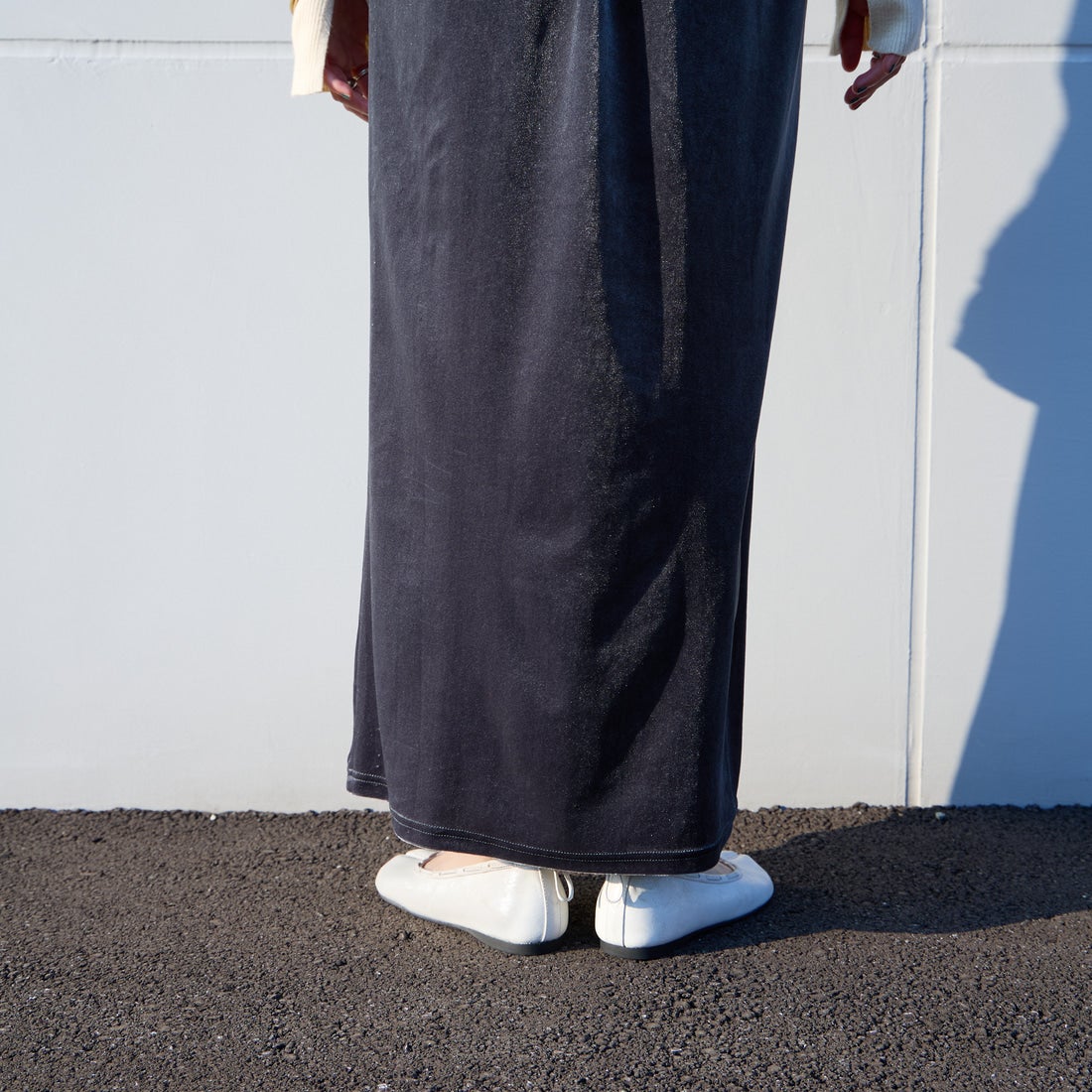 PAES [ペイズ] レザーストリングフラットシューズ [LEATHER-STRING-FLAT] VINT.WHITE