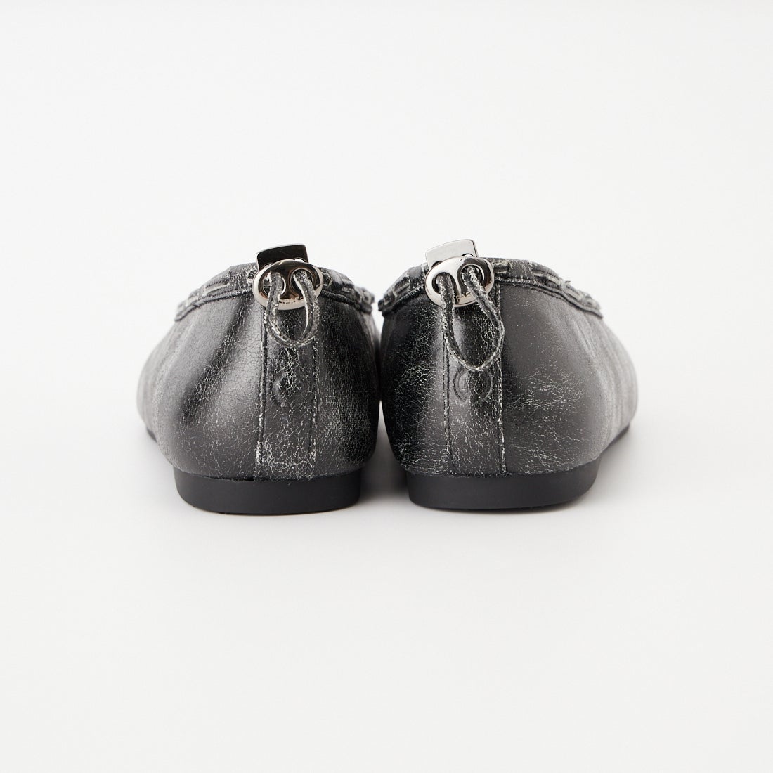 PAES [ペイズ] レザーストリングフラットシューズ [LEATHER-STRING-FLAT] VINT.BLACK