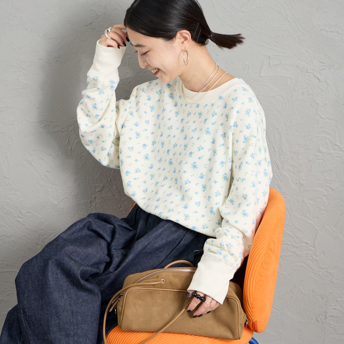 84 NAT/SAX&&モデル身長：150cm 着用サイズ：F&&