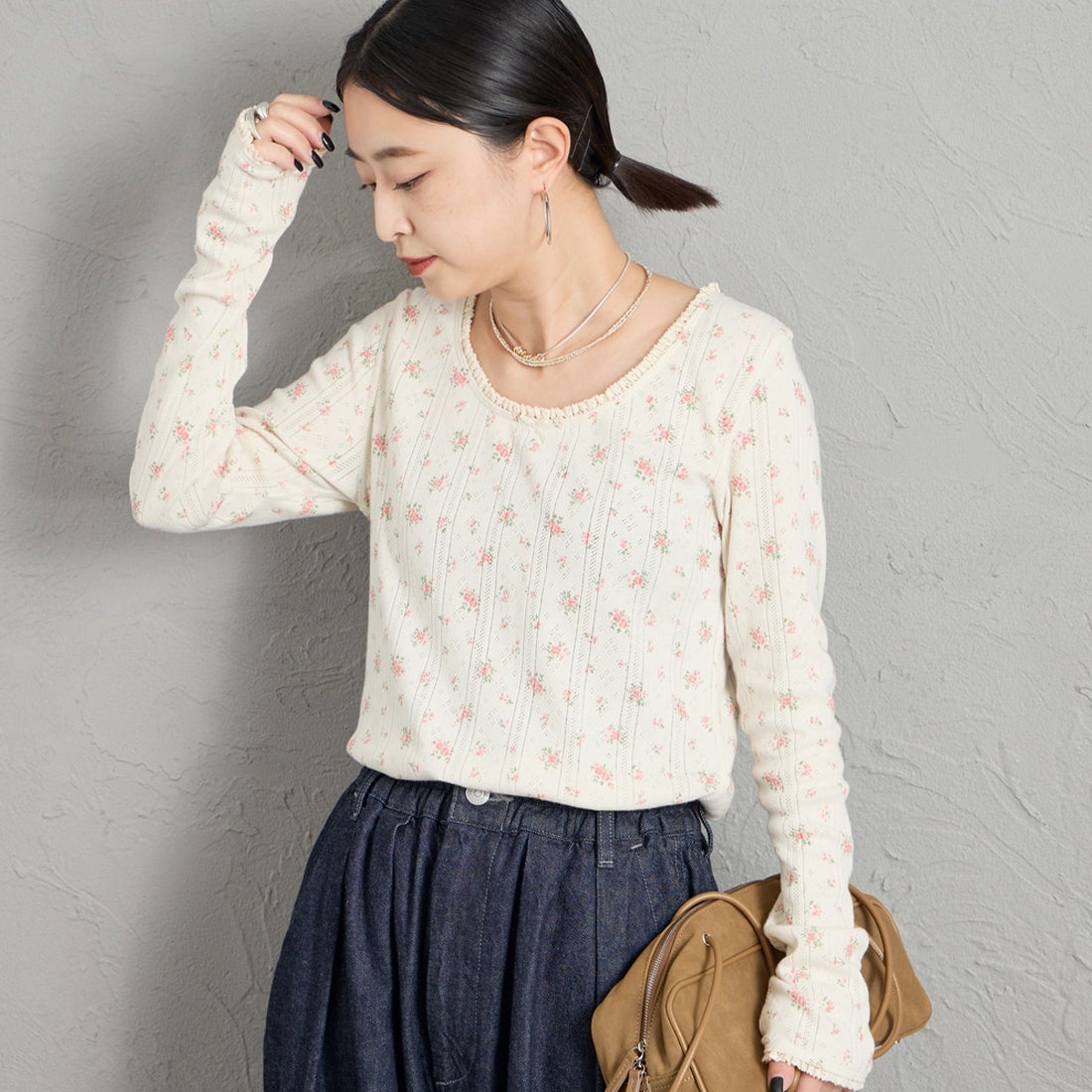 33 NAT/PNK&&モデル身長：150cm 着用サイズ：F&&