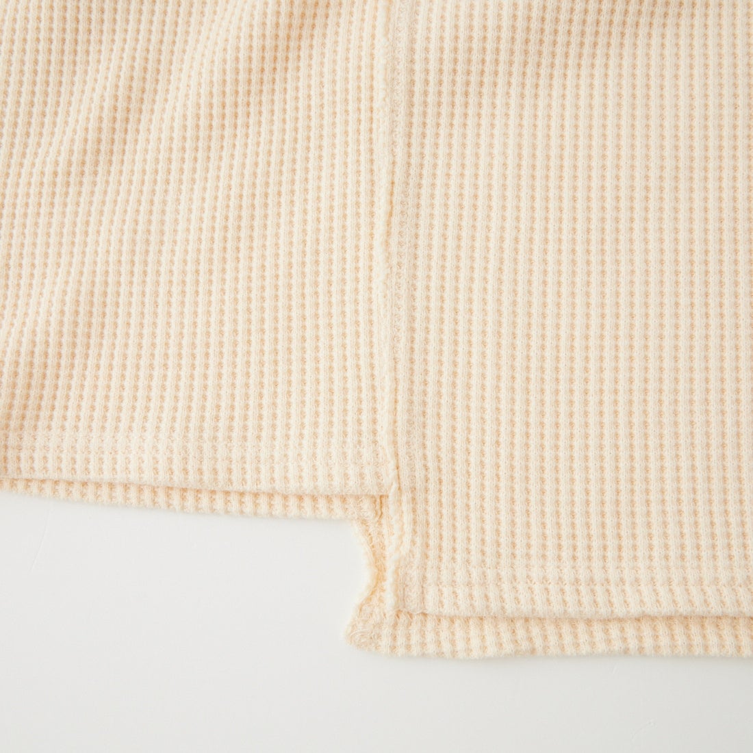Health knit [ヘルスニット] OLD PARK コラボワッフルヘンリーネックTシャツ [HR-OLD05] 01 WHITE