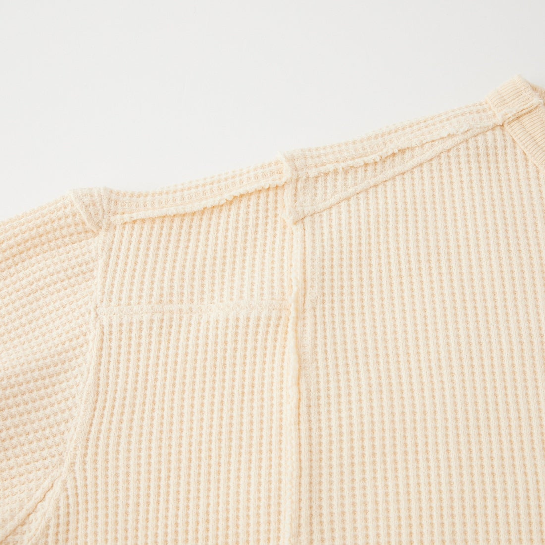 Health knit [ヘルスニット] OLD PARK コラボワッフルヘンリーネックTシャツ [HR-OLD05] 01 WHITE