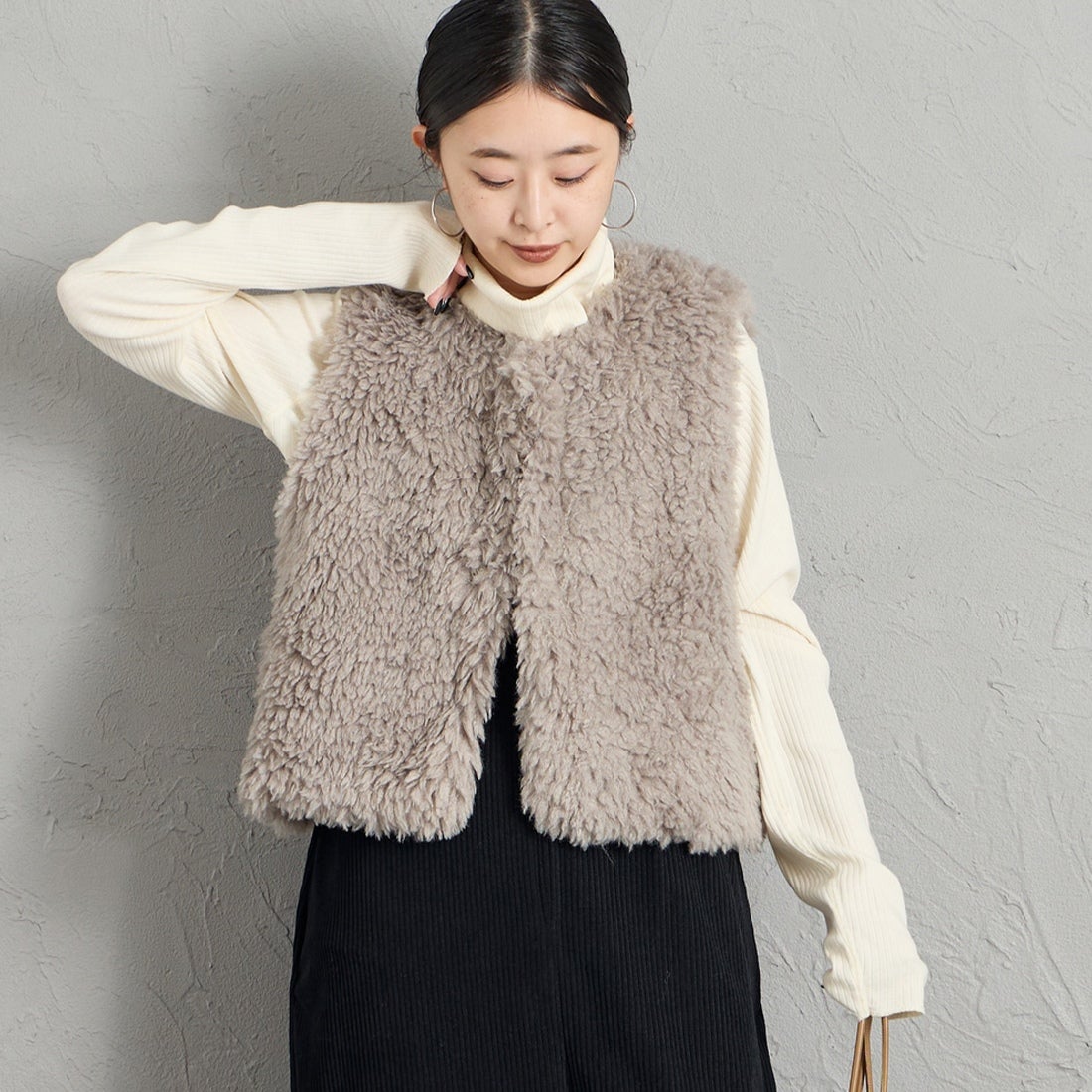 LT.GREY&&モデル身長：150cm 着用サイズ：36&&