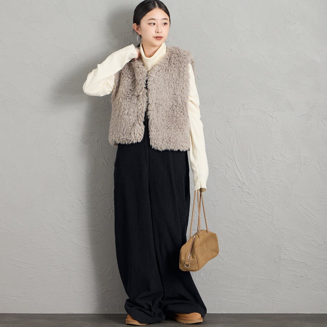le glazik [ルグラジック] エコファージレ [LG-B0423FPT] LT.GREY &&モデル身長：150cm 着用サイズ：36&&