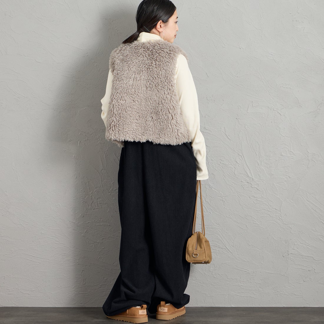le glazik [ルグラジック] エコファージレ [LG-B0423FPT] LT.GREY &&モデル身長：150cm 着用サイズ：36&&