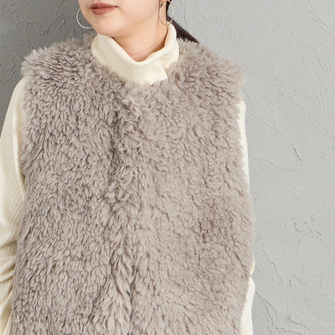 le glazik [ルグラジック] エコファージレ [LG-B0423FPT] LT.GREY &&モデル身長：150cm 着用サイズ：36&&