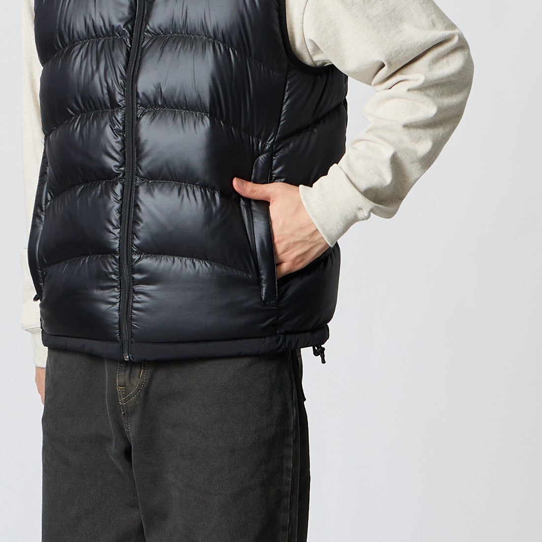 THE NORTH FACE [ザ ノースフェイス] アコンカグアベスト [ND92452] K &&モデル身長：177cm 着用サイズ：M&&