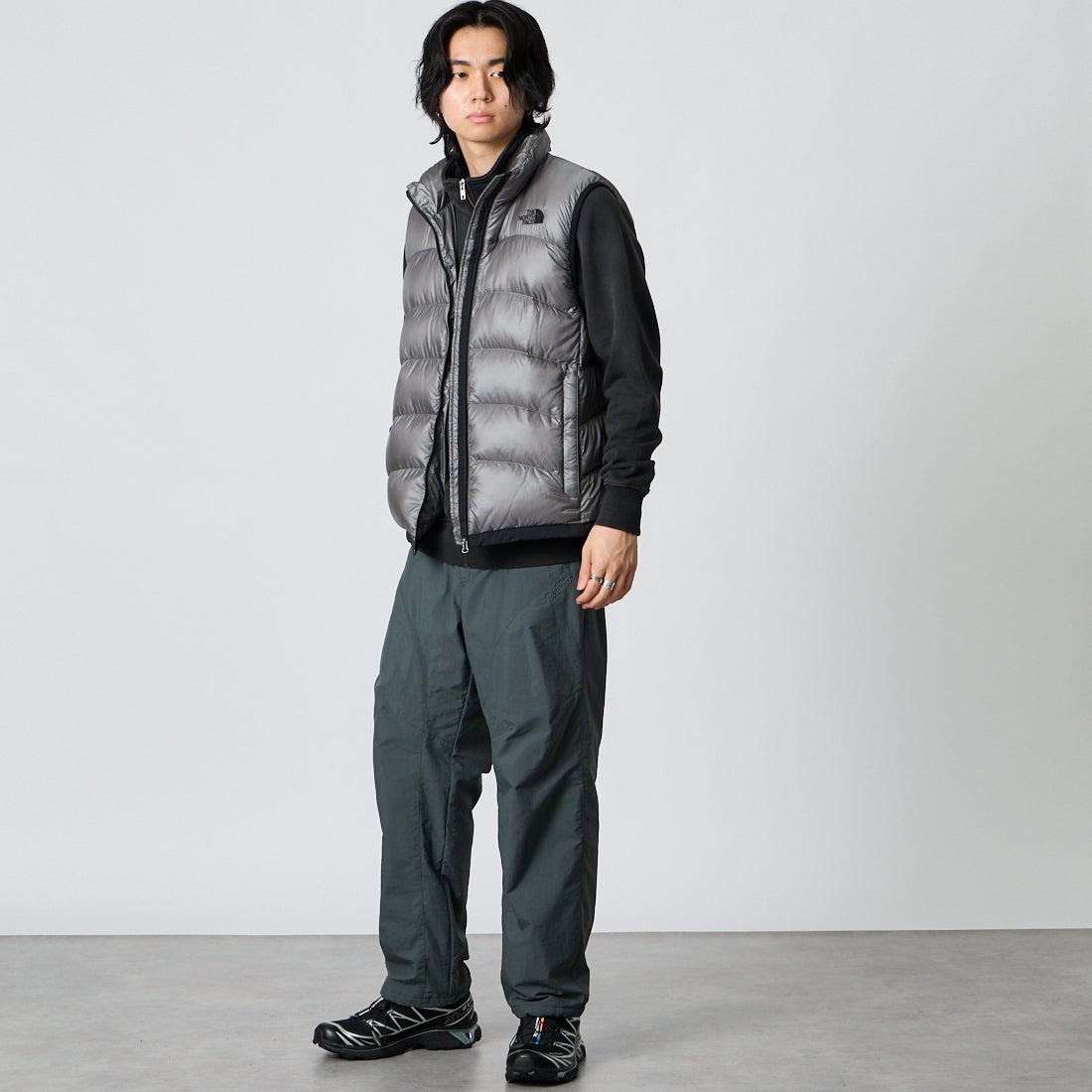 THE NORTH FACE [ザ ノースフェイス] アコンカグアベスト [ND92452] SP &&モデル身長：177cm 着用サイズ：M&&