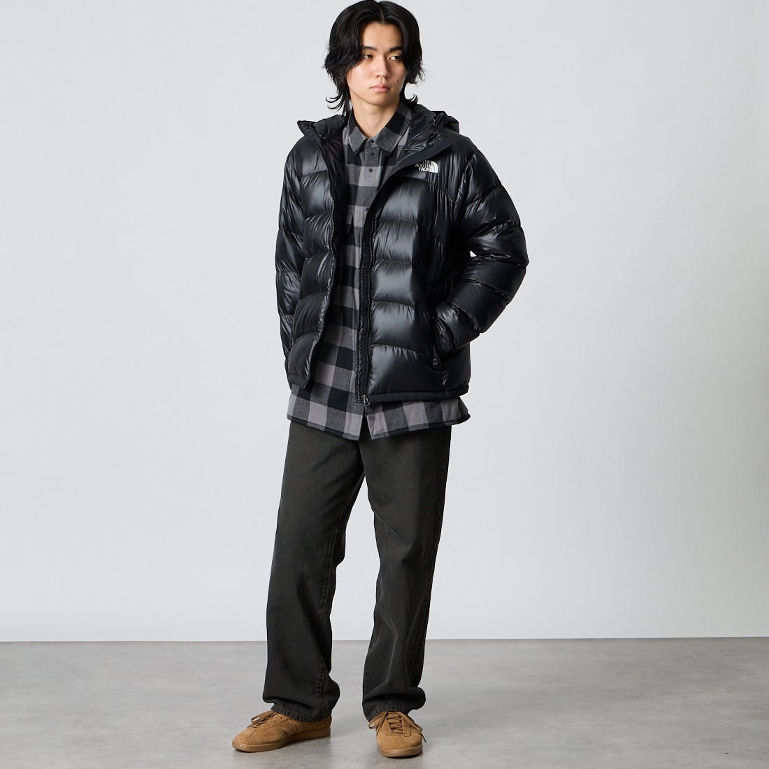 THE NORTH FACE [ザ ノースフェイス] アコンカグアフーディ [ND92554] K &&モデル身長：177cm 着用サイズ：M&&