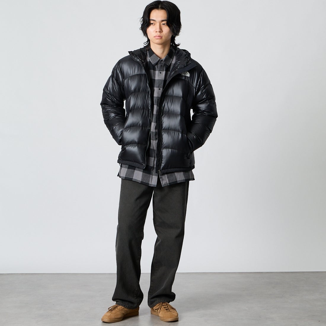 THE NORTH FACE [ザ ノースフェイス] アコンカグアフーディ [ND92554] K &&モデル身長：177cm 着用サイズ：M&&