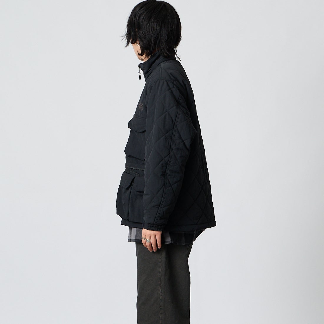 THE NORTH FACE [ザ ノースフェイス] キルティングユーティリティジャケット [NY82630] K &&モデル身長：177cm 着用サイズ：M&&