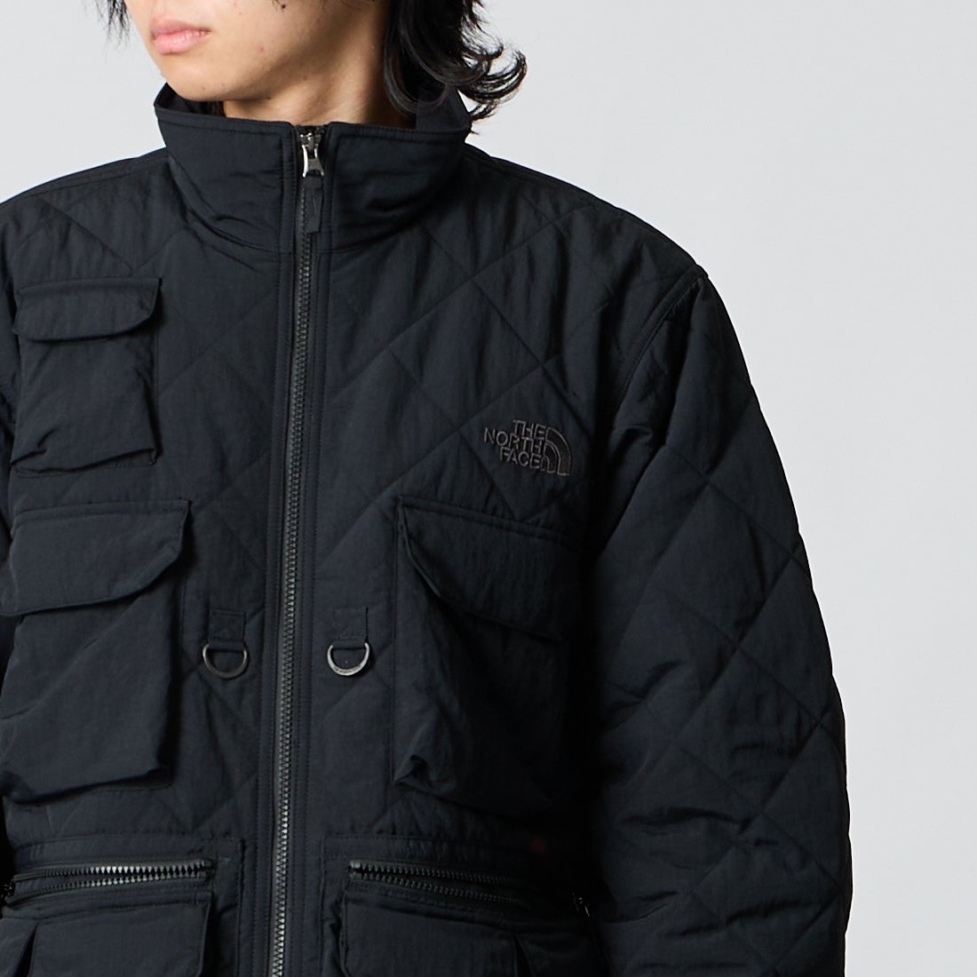 THE NORTH FACE [ザ ノースフェイス] キルティングユーティリティジャケット [NY82630] K &&モデル身長：177cm 着用サイズ：M&&