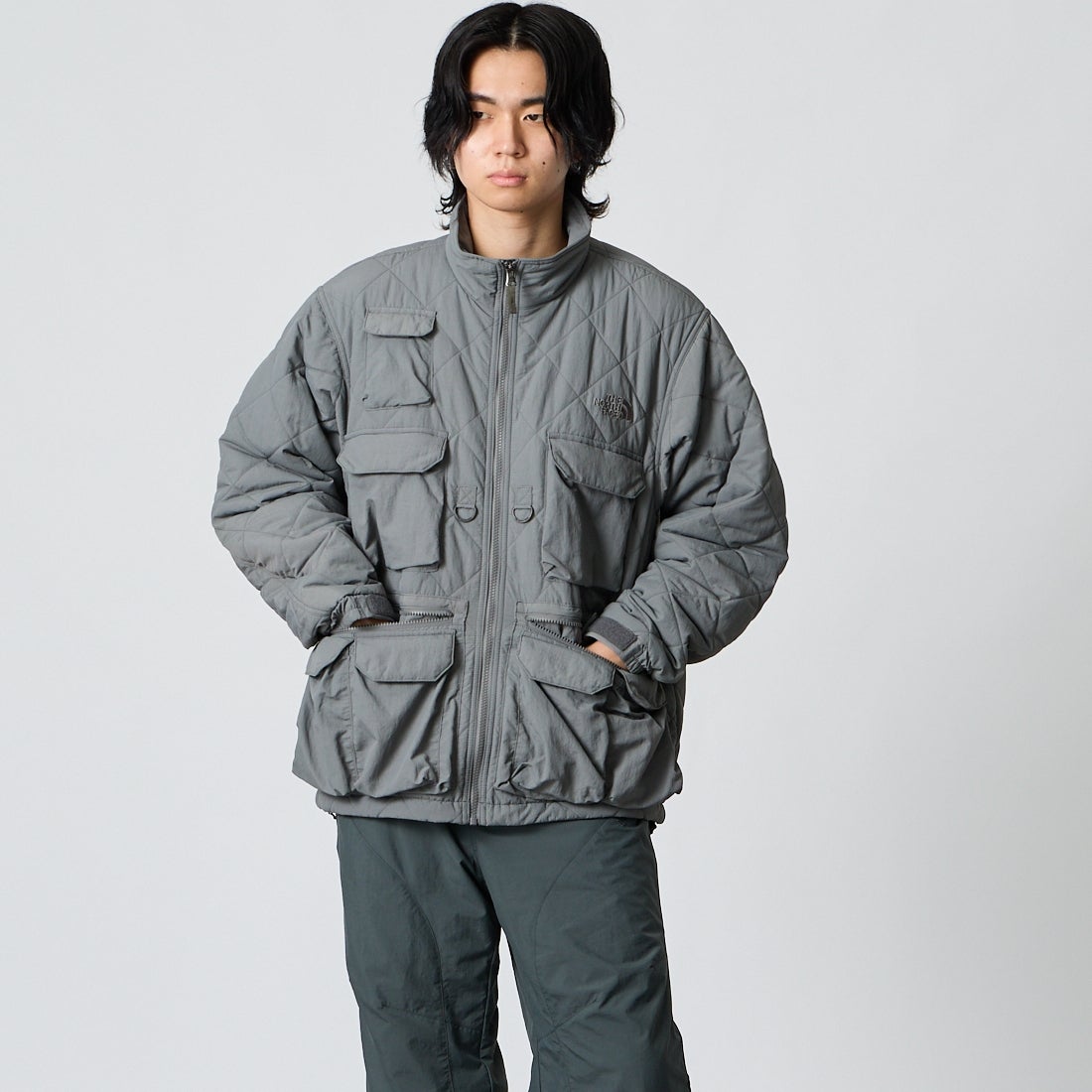 THE NORTH FACE [ザ ノースフェイス] キルティングユーティリティジャケット [NY82630] SP &&モデル身長：177cm 着用サイズ：M&&