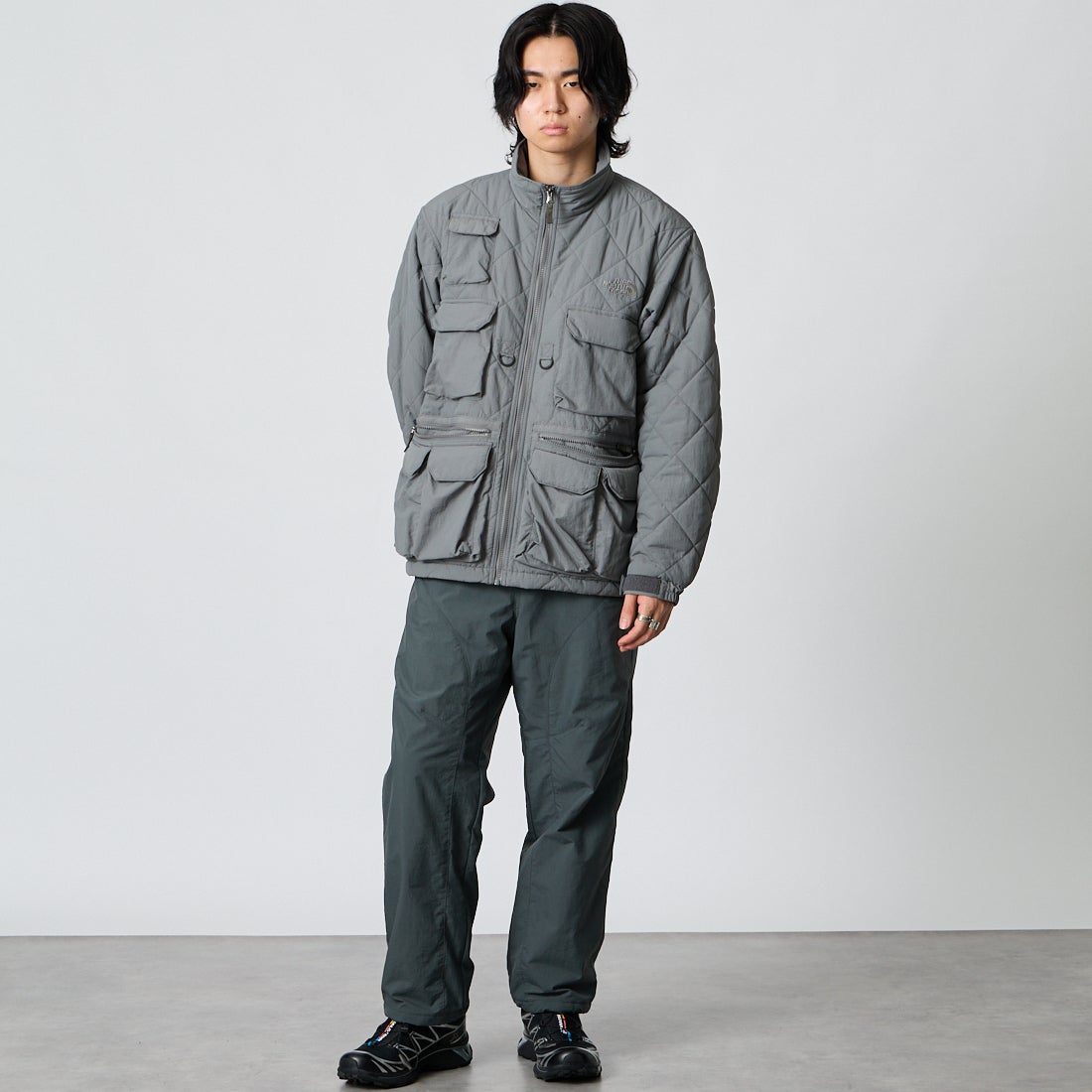 THE NORTH FACE [ザ ノースフェイス] キルティングユーティリティジャケット [NY82630] SP &&モデル身長：177cm 着用サイズ：M&&