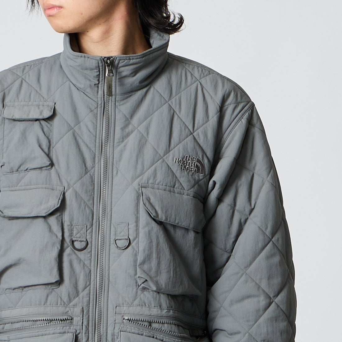 THE NORTH FACE [ザ ノースフェイス] キルティングユーティリティジャケット [NY82630] SP &&モデル身長：177cm 着用サイズ：M&&