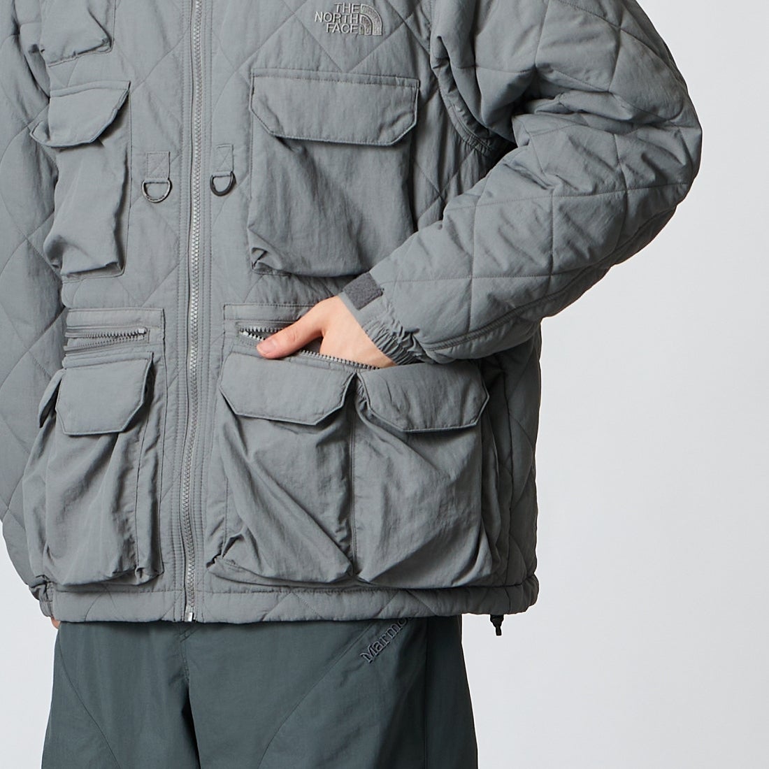 THE NORTH FACE [ザ ノースフェイス] キルティングユーティリティジャケット [NY82630] SP &&モデル身長：177cm 着用サイズ：M&&