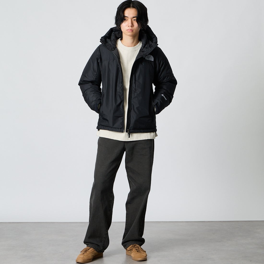 THE NORTH FACE [ザ ノースフェイス] バルトロスリークライトジャケット [ND92652] K &&モデル身長：177cm 着用サイズ：S&&