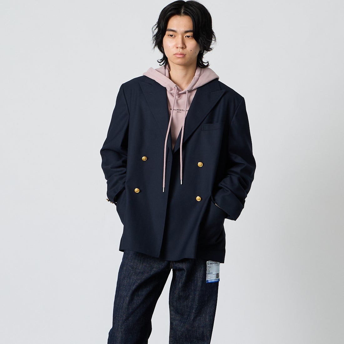 NAVY 075&&モデル身長：177cm 着用サイズ：38&&
