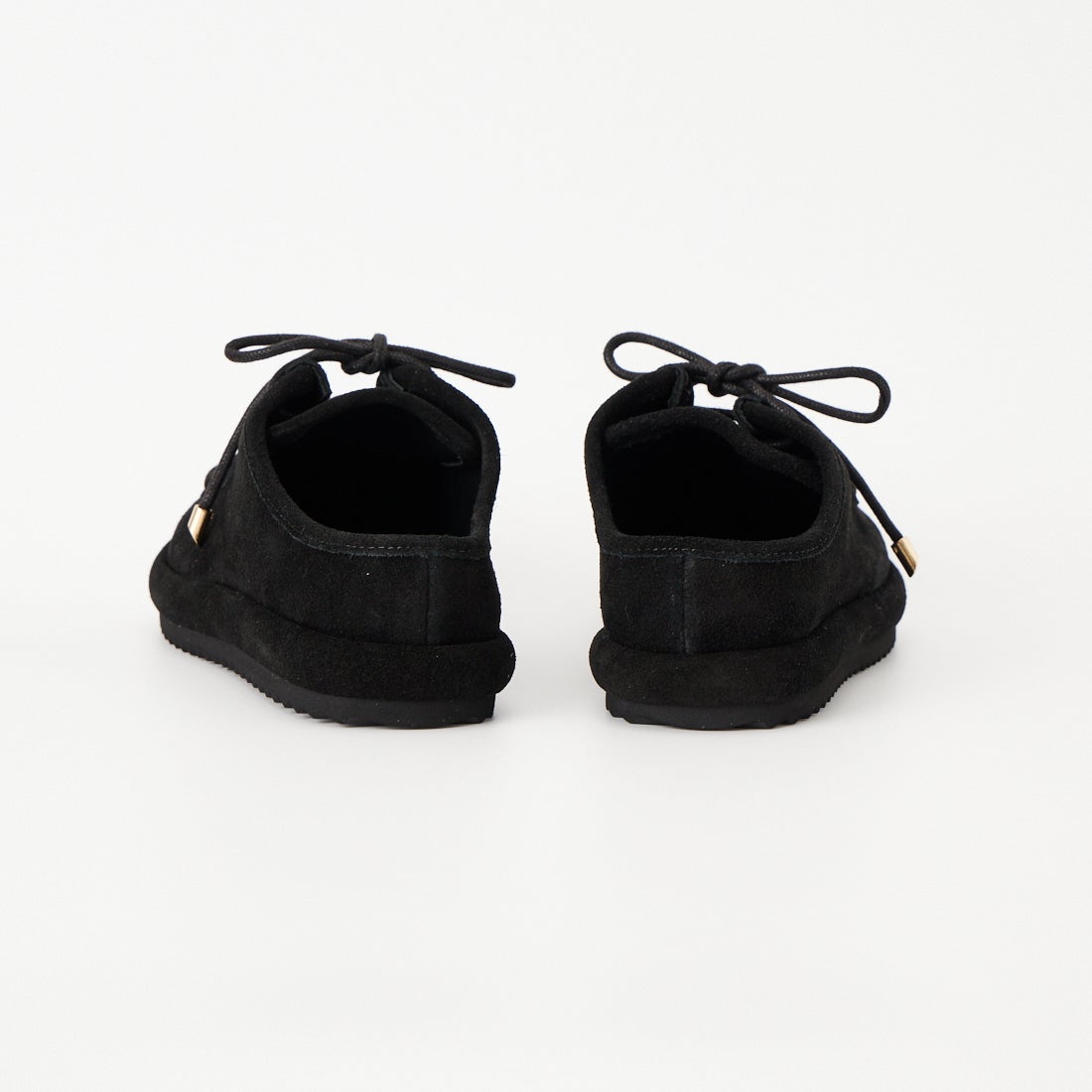 Caminando [カミナンド] スエードレースアップミュール [C26-19] BLACK