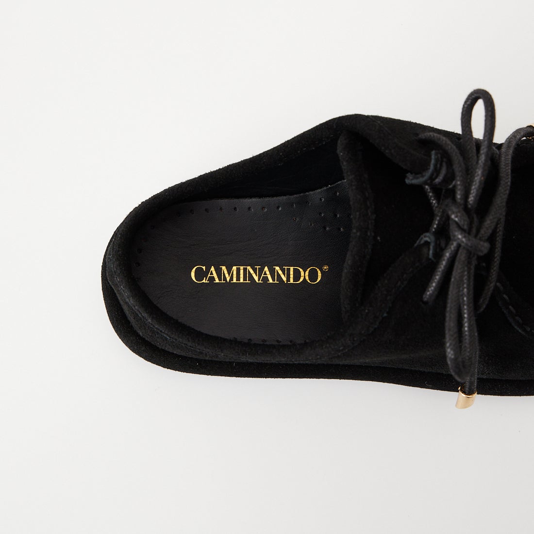 Caminando [カミナンド] スエードレースアップミュール [C26-19] BLACK