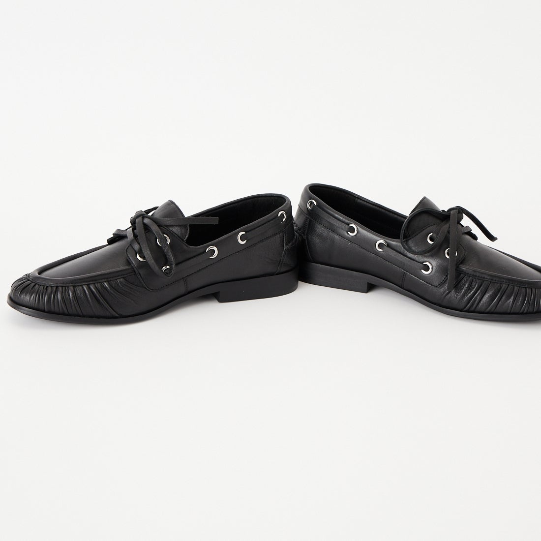 Caminando [カミナンド] プリーツデッキシューズ [C26-14] BLACK