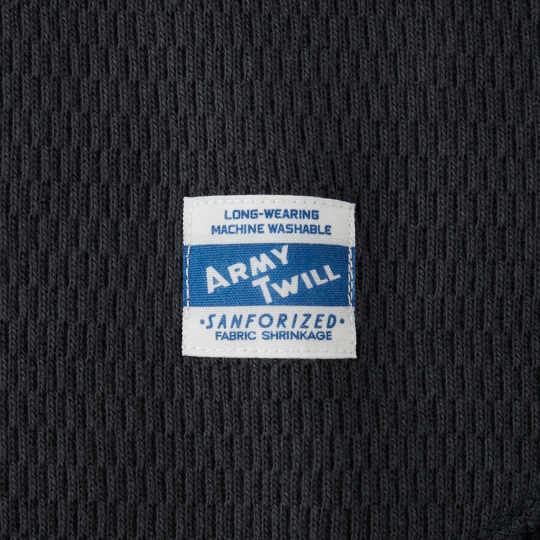 ARMY TWILL SANFORIZED [アーミーツイル サンフォライズド] ハニカムヘンリーネックTシャツ [AM-2653007] CHARCOAL
