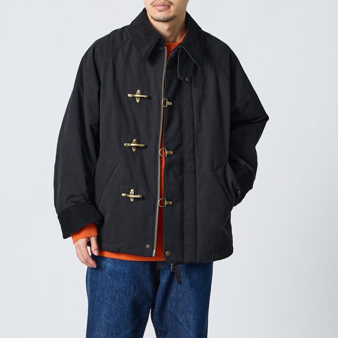 BLACK&&モデル身長：168cm 着用サイズ：L&&