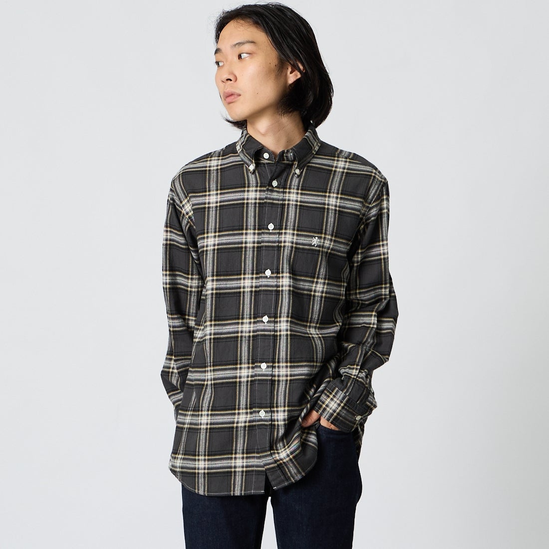 CHR/BLK CK&&モデル身長：175cm 着用サイズ：M&&