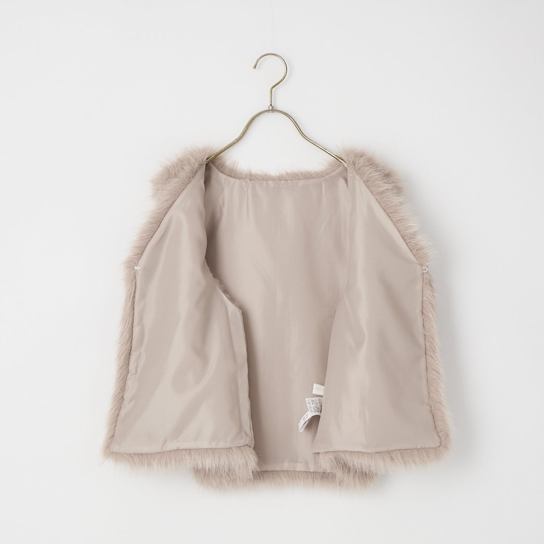 Jeans Factory Clothes [ジーンズファクトリークローズ] ラメファーベスト [21269066] ﾍﾞｰｼﾞｭ