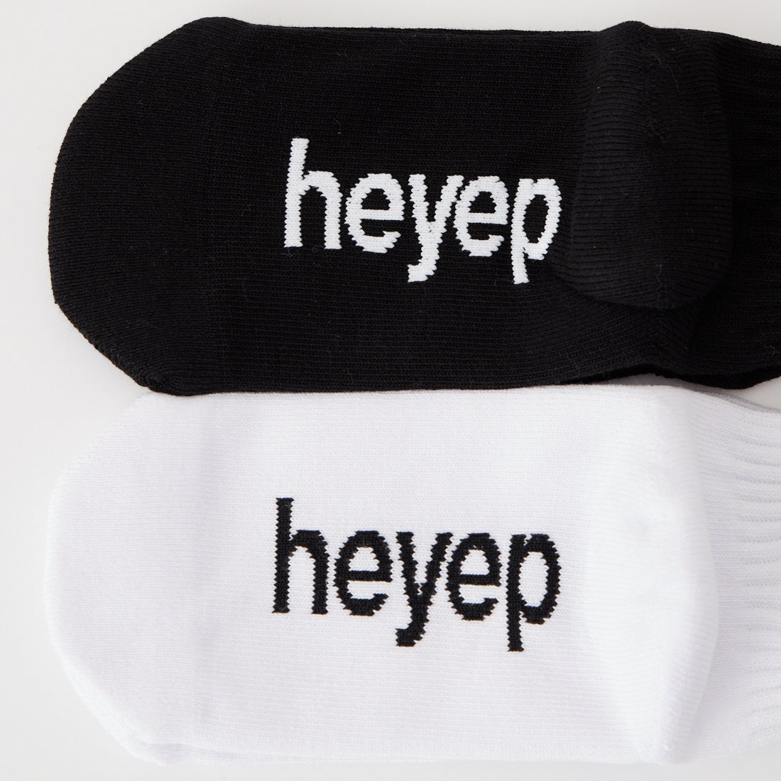 heyep [ヘイップ] ロゴソックス 2足セット [HP01826] BLK/WHT