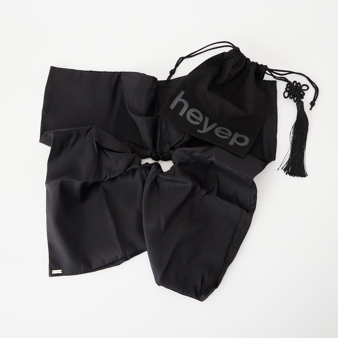 heyep [ヘイップ] シルクスクエア ラージシュシュ [HP0224] BLACK