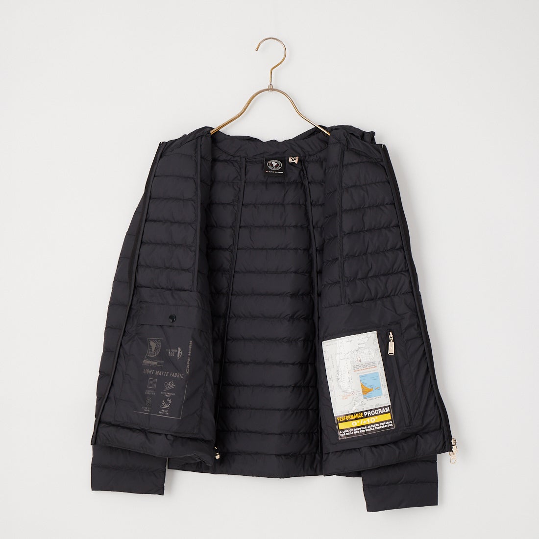 CAPE HORN [ケープホーン] USHUAIA / ウシュアイア フーデッド ダウンジャケット [D2543] 501 BLACK