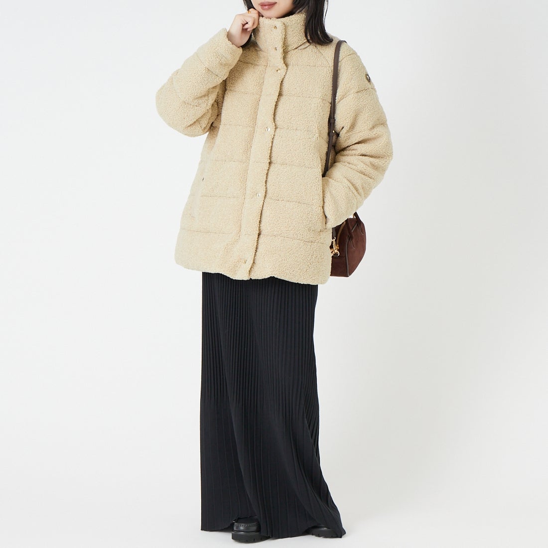 CAPE HORN [ケープホーン] TARABA / タラバ ボアダウンジャケット [D2591] 110 SPUGNO &&モデル身長：162cm 着用サイズ：40&&