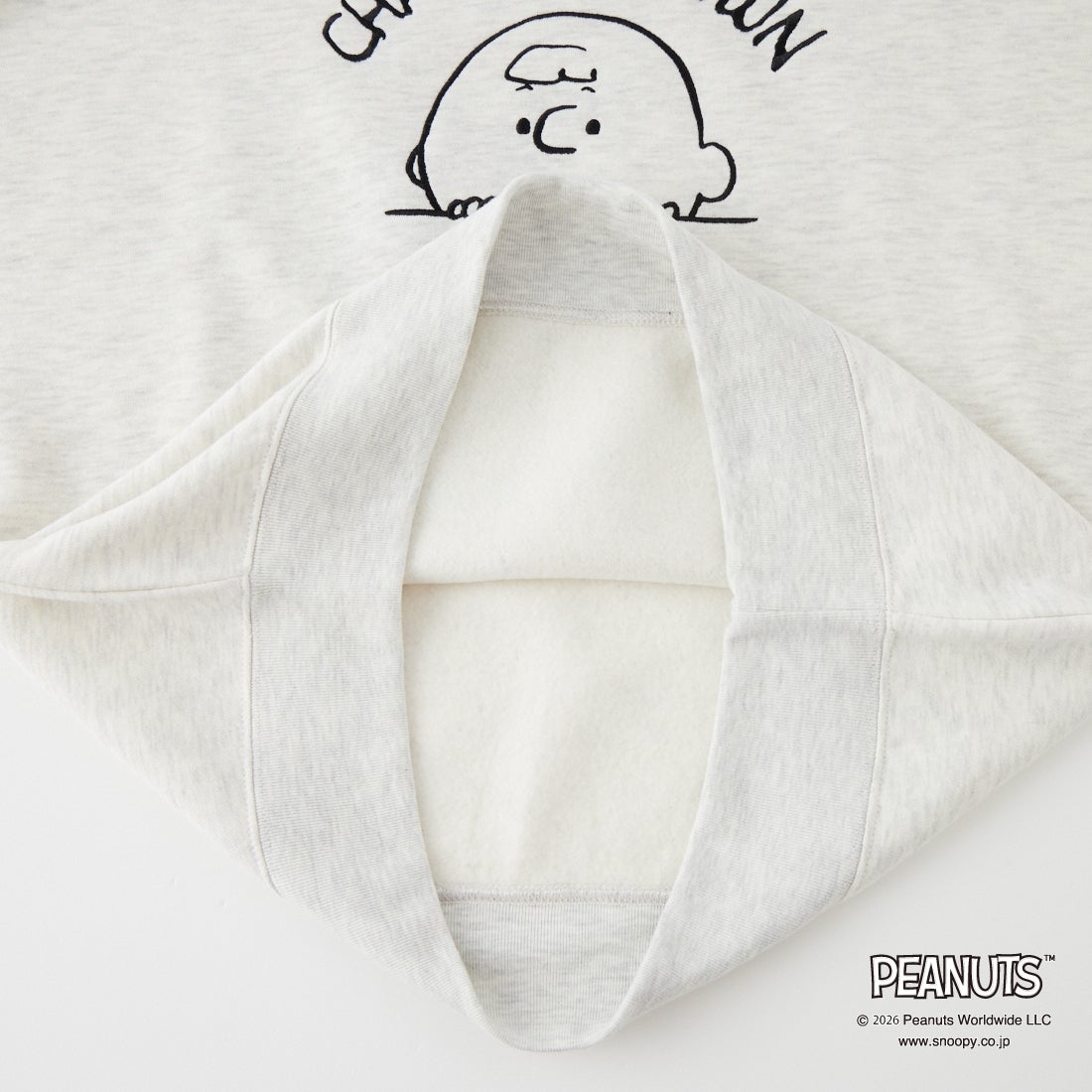 PEANUTS × JEANS FACTORY [ピーナッツ × ジーンズファクトリー] 別注 PEANUTS チャーリー・ブラウン スウェット [JFC-264-086] ASH.GRY