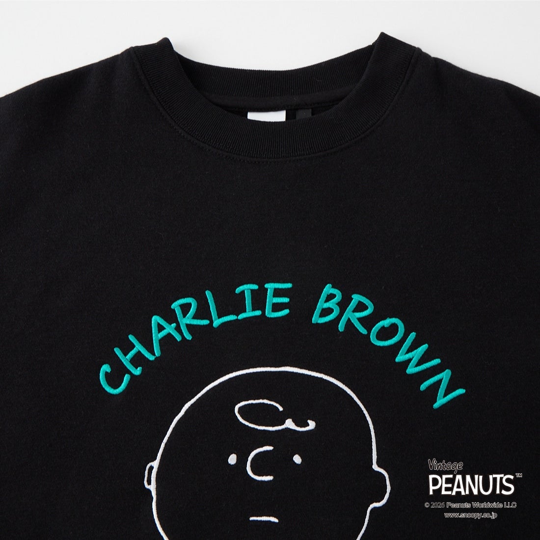 PEANUTS × JEANS FACTORY [ピーナッツ × ジーンズファクトリー] 別注 PEANUTS チャーリー・ブラウン スウェット [JFC-264-088] BLACK