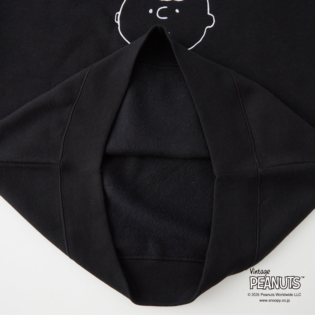 PEANUTS × JEANS FACTORY [ピーナッツ × ジーンズファクトリー] 別注 PEANUTS チャーリー・ブラウン スウェット [JFC-264-088] BLACK