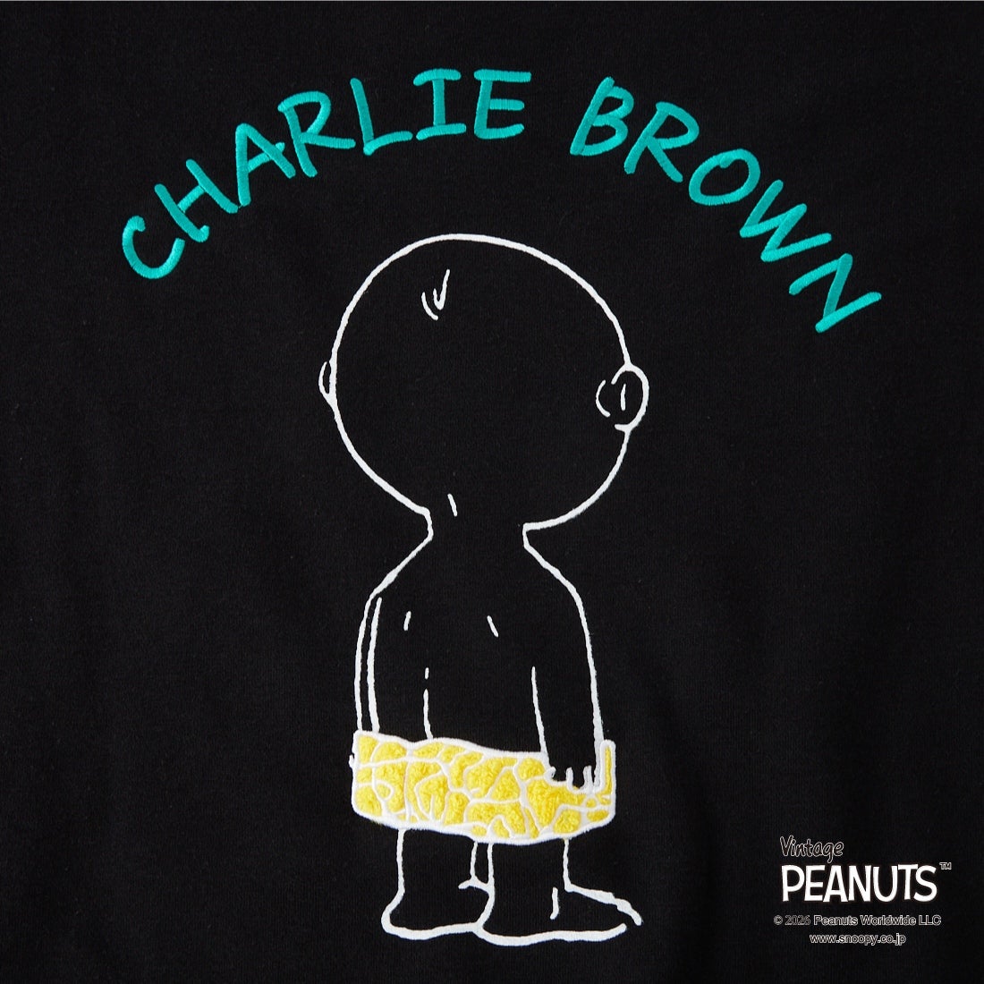 PEANUTS × JEANS FACTORY [ピーナッツ × ジーンズファクトリー] 別注 PEANUTS チャーリー・ブラウン スウェット [JFC-264-088] BLACK