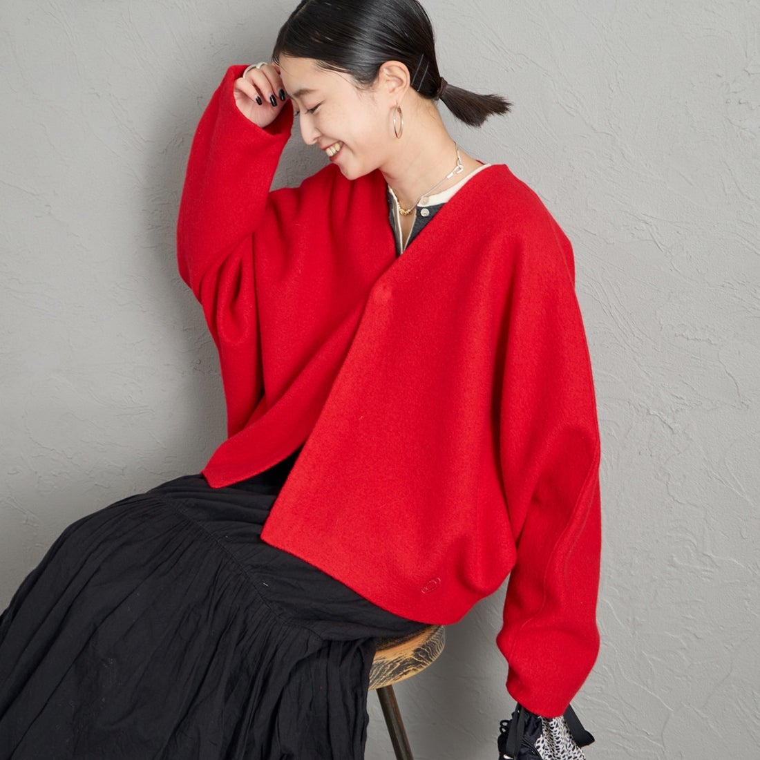 RED&&モデル身長：150cm 着用サイズ：1&&