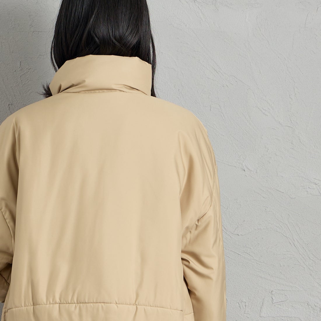 ORCIVAL [オーシバル] スタンドカラーブルゾン [OR-A0830RTF] BEIGE &&モデル身長：162cm 着用サイズ：1&&