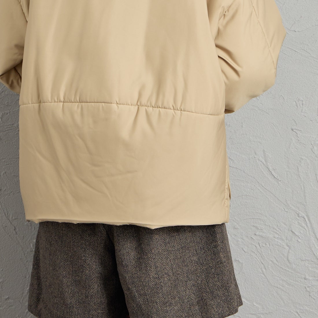 ORCIVAL [オーシバル] スタンドカラーブルゾン [OR-A0830RTF] BEIGE &&モデル身長：162cm 着用サイズ：1&&