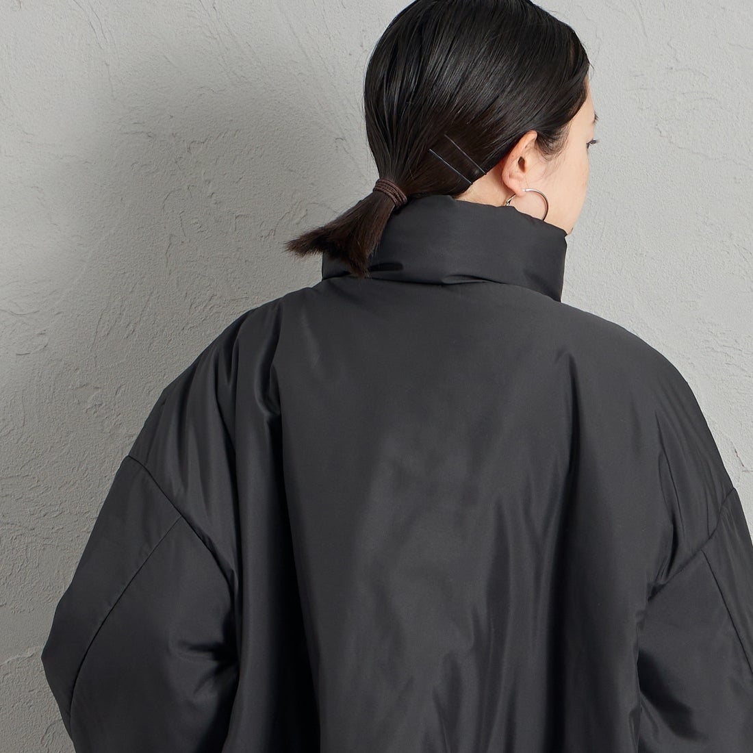 ORCIVAL [オーシバル] スタンドカラーブルゾン [OR-A0830RTF] BLACK &&モデル身長：150cm 着用サイズ：1&&