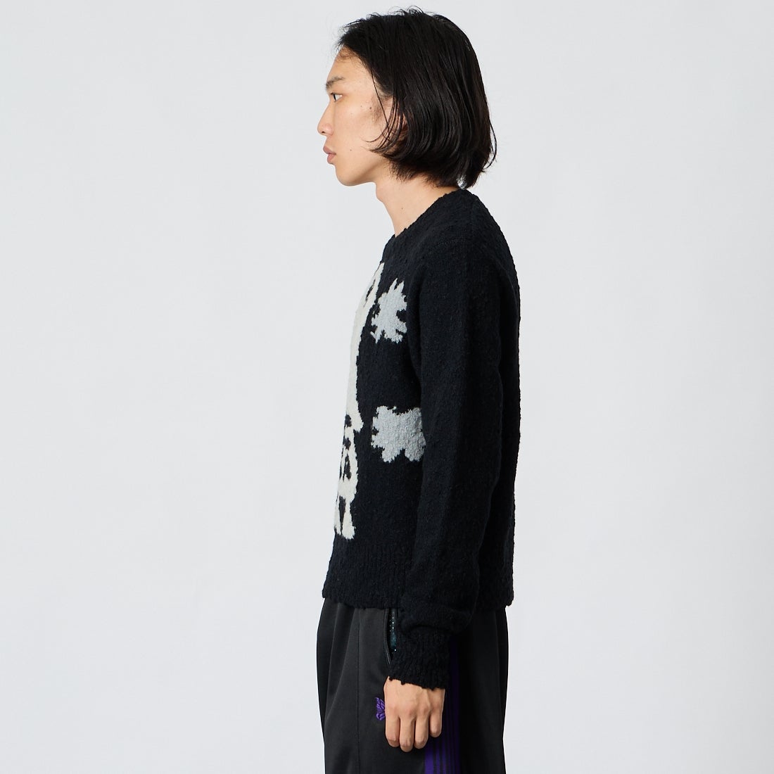 DAIRIKU [ダイリク] DANNY ピリングニット [DA-26AW-K1] BLACK &&モデル身長：175cm 着用サイズ：M&&
