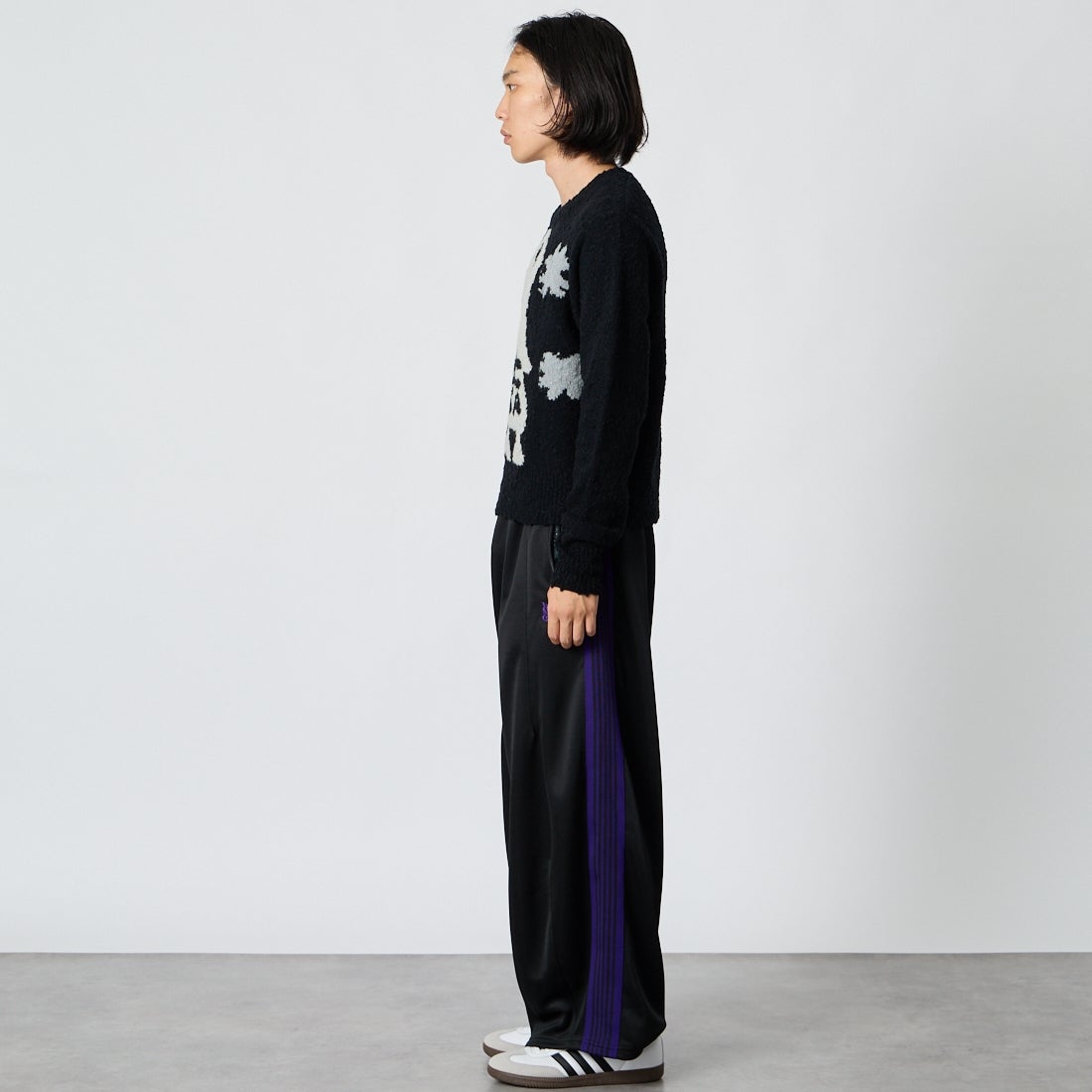 DAIRIKU [ダイリク] DANNY ピリングニット [DA-26AW-K1] BLACK &&モデル身長：175cm 着用サイズ：M&&