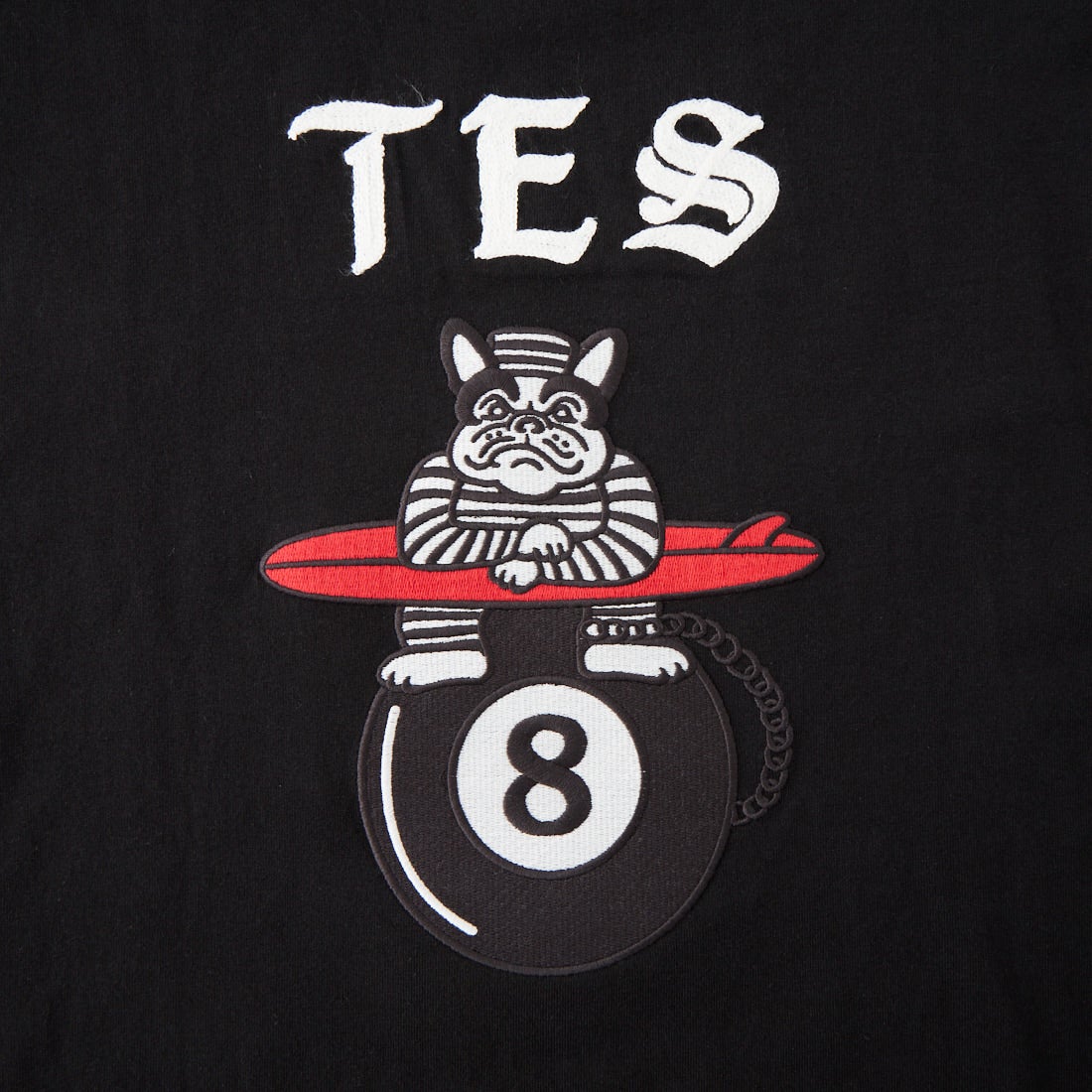 The Endless Summer [エンドレスサマー] EIGHT BALL OUTLAWS 刺繍 ビッグロングスリーブTシャツ [1050-26774306] 01 BLACK