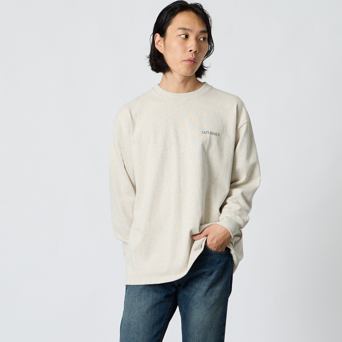 Saturdays NYC [サタデーズ ニューヨークシティ] ヴィンテージスポーツ ロングスリーブTシャツ [BBM66320] OATMEAL