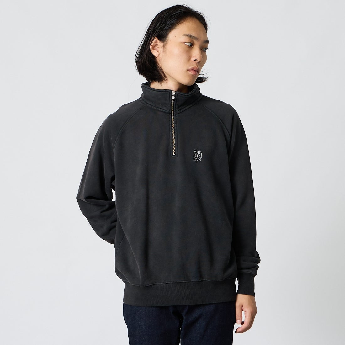 Saturdays NYC [サタデーズ ニューヨークシティ] K.K プルオーバー スウェットシャツ [BBM66280] FADE BLACK