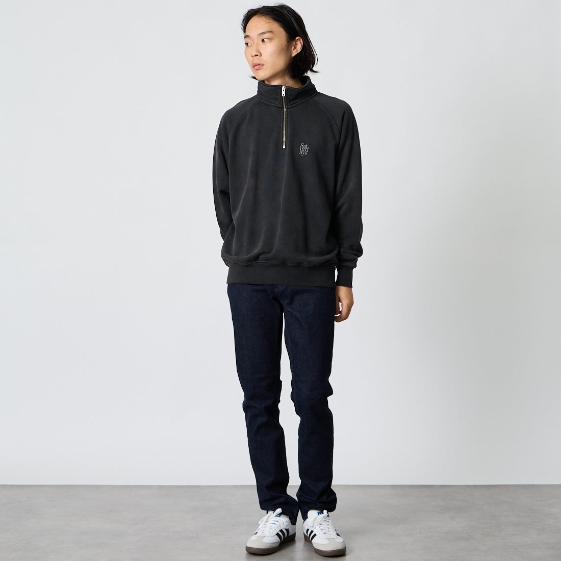 Saturdays NYC [サタデーズ ニューヨークシティ] K.K プルオーバー スウェットシャツ [BBM66280] FADE BLACK